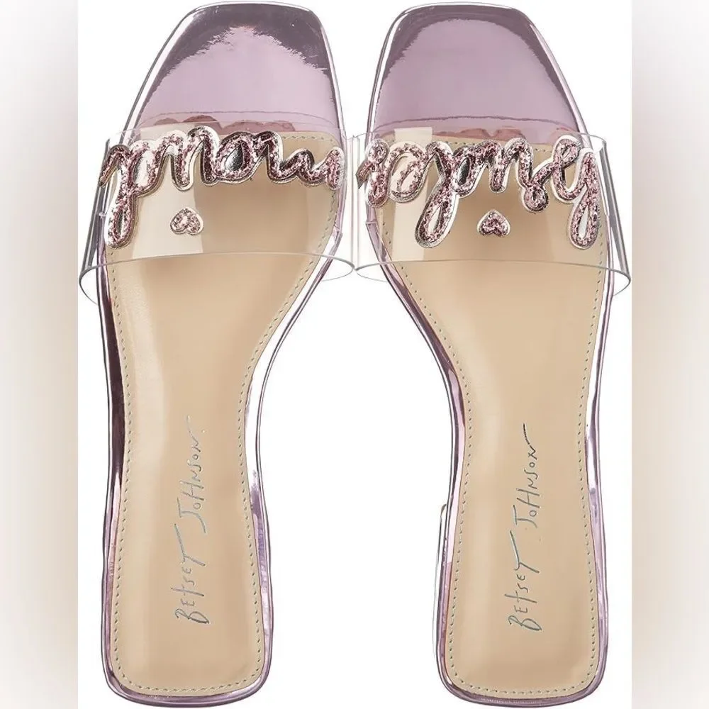 NWOB Blue by Betsy Johnson Sb-Mint Slide Sandal pink bridesmaid Sz 9 - Picture 9 of 9